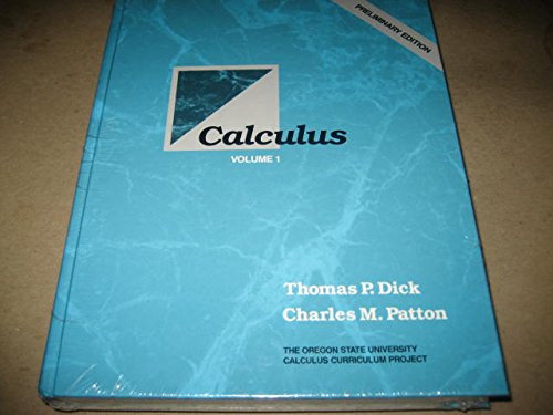 Imagen de archivo de Calculus Preliminary Edition a la venta por Better World Books