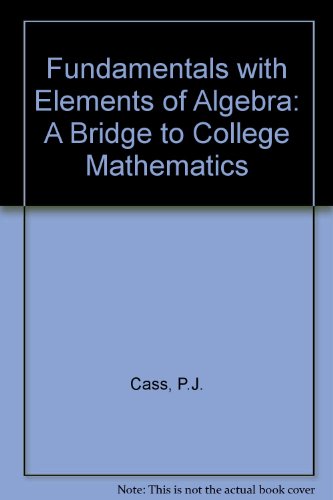 Imagen de archivo de Fundamentals with Elements of Algebra a la venta por Better World Books