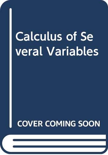 Beispielbild fr Calculus of Several Variables zum Verkauf von Wonder Book