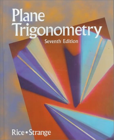 Stock image for Plane Trigonometry for sale by HPB-Red