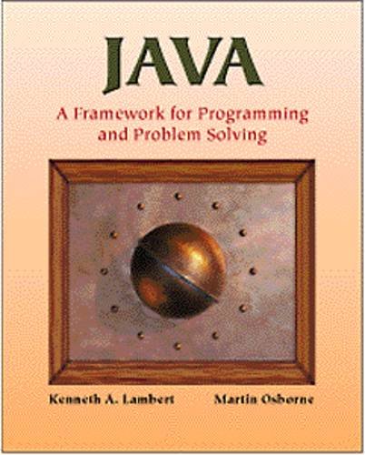 Imagen de archivo de Java: A Framework for Programming and Problem Solving a la venta por ThriftBooks-Atlanta