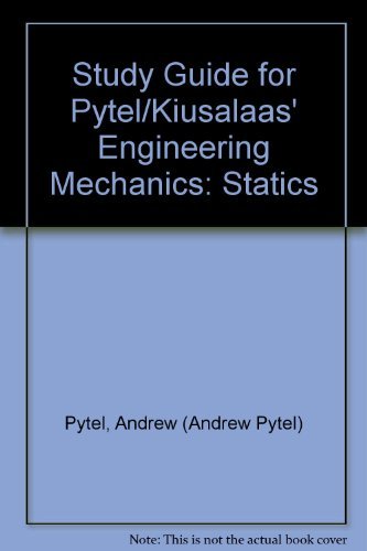 Imagen de archivo de Study Guide for Pytel/Kiusalaas   Engineering Mechanics: Statics a la venta por HPB-Red