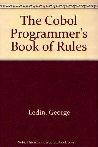Stock image for The Cobol Programmer's Book of Rules for sale by HPB-Red