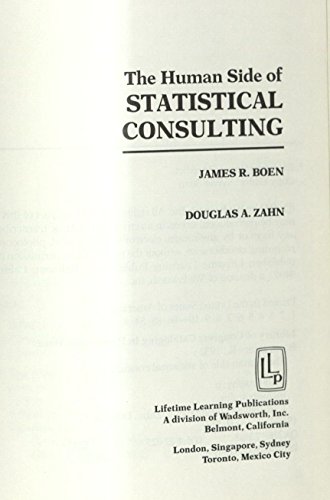 Stock image for Human Side of Statistical Consulting for sale by GF Books, Inc.