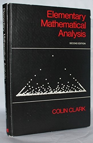 Imagen de archivo de Elementary Math Analysis a la venta por ThriftBooks-Atlanta