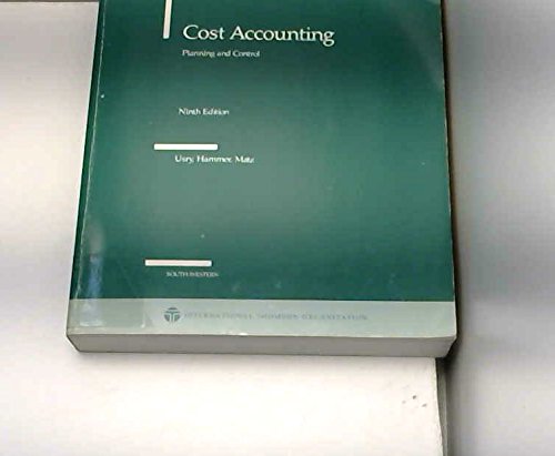 9780534980566: Cost Accounting: Planning and Control