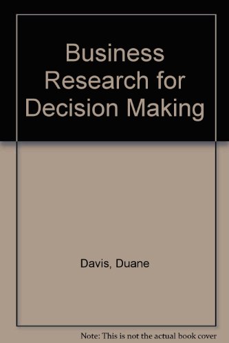 9780534981204: Business Research for Decision Making