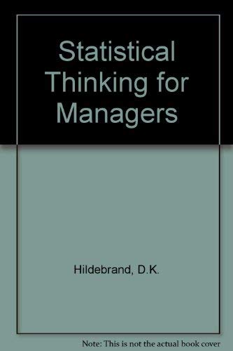 9780534982539: Statistical Thinking for Managers