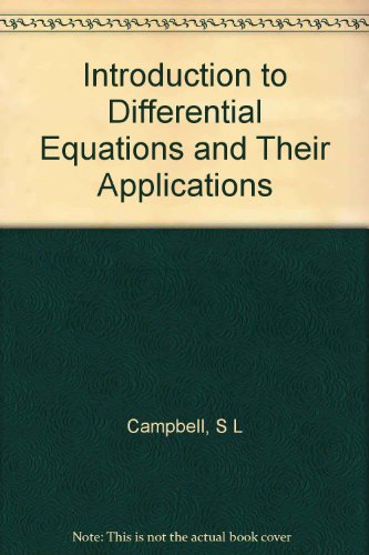 9780534983284: Introduction to Differential Equations and Their Applications