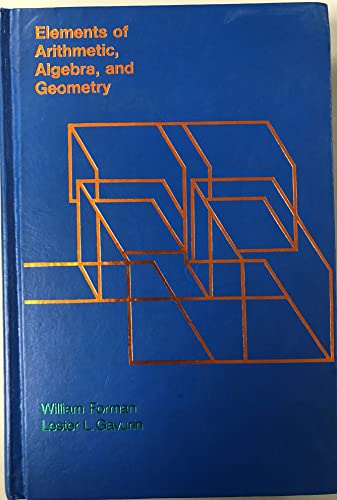 Stock image for Elements of arithmetic, algebra, and geometry" for sale by Hawking Books