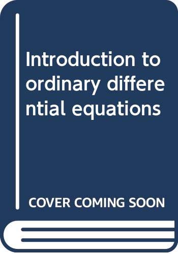 Stock image for Introduction to ordinary differential equations for sale by HPB-Red