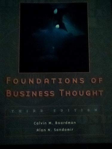 Stock image for Foundations of Business Thought for sale by -OnTimeBooks-