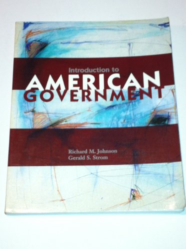 Stock image for Introduction to American Government for sale by HPB-Red