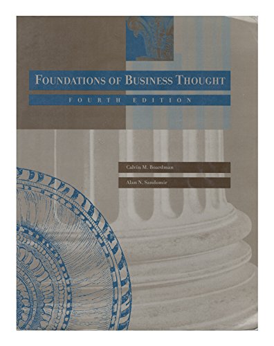Stock image for Foundations of Business Thought for sale by dsmbooks