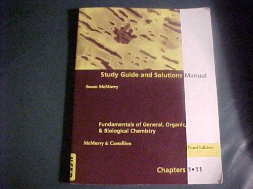 Imagen de archivo de Study Guide and Solutions Manual for Fundamentals of General, Organic and Biological Chemistry a la venta por a2zbooks