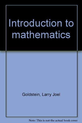 Stock image for Introduction to Mathematics 3rd edition for sale by Alien Bindings