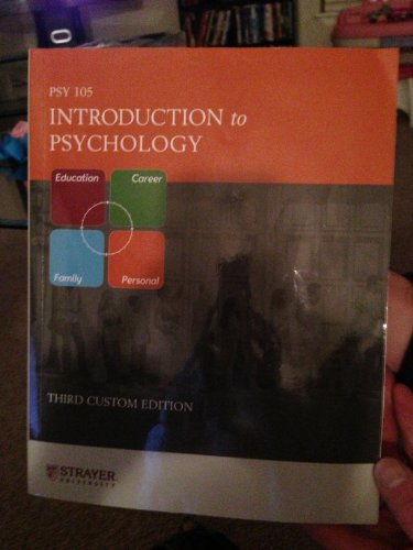 Stock image for PSY 105: Introduction to Psychology PKG Strayer University for sale by Big River Books