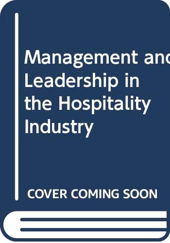 9780536100191: Management and Leadership in the Hospitality Industry