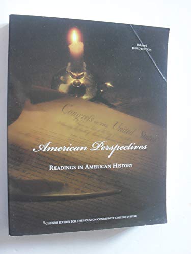 Stock image for American Perspectives: Readings in American History (Volume I) for sale by HPB-Red