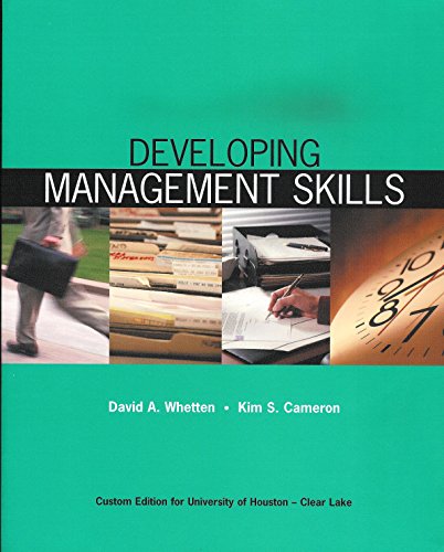 Imagen de archivo de Developing Management Skills (Custom Edition for University of Houston Clear lake) a la venta por HPB-Red