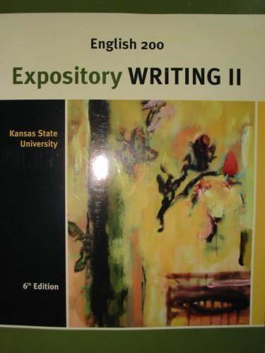 Stock image for English 200 Expository Writing II, 6th Edition for sale by HPB-Red