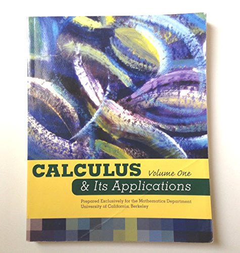 Imagen de archivo de Calculus & It's Applications (Prepared Exclusively for the Mathematics Dept of the University of Cal a la venta por HPB-Red