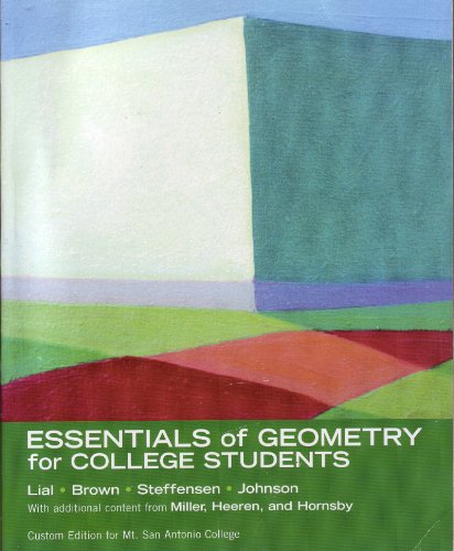 9780536258908: Essentials of Geometry for College Students (Custom Edition for Mt. San Antonio College)