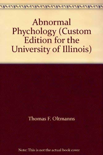 Stock image for Abnormal Phychology (Custom Edition for the University of Illinois) for sale by HPB-Red