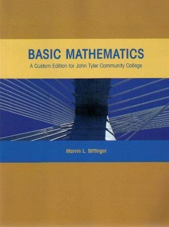 Stock image for Basic Mathematics (Custom Edition for John Tyler Community College) for sale by BookHolders