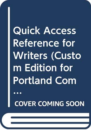 Beispielbild fr Quick Access Reference for Writers (Custom Edition for Portland Commun zum Verkauf von Hawking Books