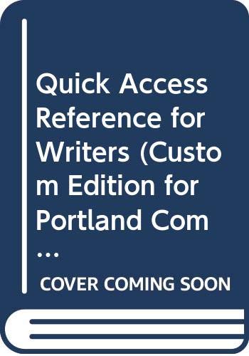 Imagen de archivo de Quick Access Reference for Writers (Custom Edition for Portland Commun a la venta por Hawking Books