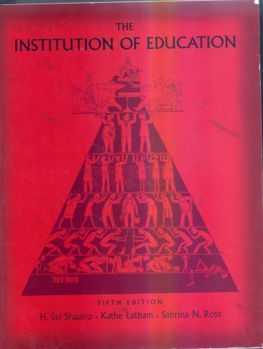 Stock image for Institution of Education for sale by TextbookRush