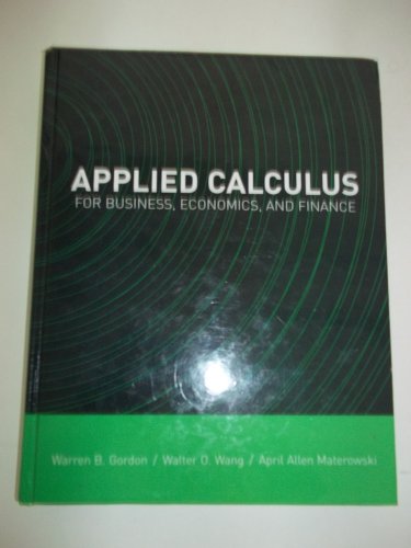 Stock image for APPLIED CALCULUS F/BUS.,ECON.+ for sale by HPB-Red