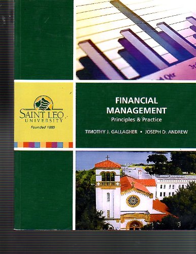 9780536308580: Financial Management Principles and Practice Saint Leo University