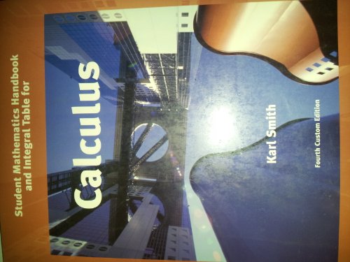 9780536315052: Student Survival & Solutions Manal, Calculus Fourth Edition (Calculus: A Texas Tech Custom Book, Fourth Edition)