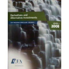 Stock image for Derivatives and Alternative Investments Level 1 2008 Vol. 6 for sale by Wonder Book