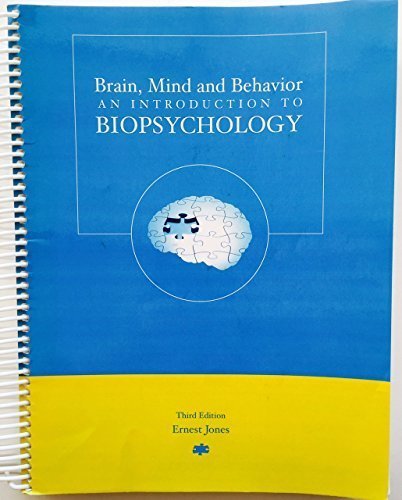 Beispielbild fr Brain, Mind and Behavior: An Introduction to Biopsychology zum Verkauf von HPB-Red