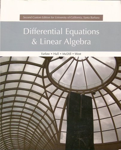 Stock image for Differential Equations & Linear Algebra (2nd. Custom Edition for The University of California at Santa Barbara) for sale by arcfoundationthriftstore