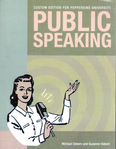 Stock image for Public Speaking Custom Edition for Pepperdine University for sale by dsmbooks