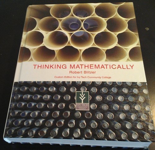9780536429841: Thinking Mathematically, 4th Edition by Robert Blitzer (2008) Hardcover