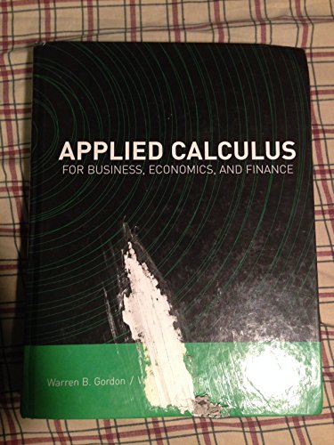 Stock image for Applied Calculus for Business, Economics and Finance for sale by GoldBooks