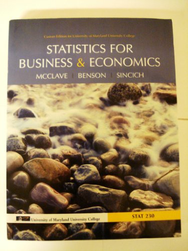 Imagen de archivo de Statistics for Business and Economics a la venta por Wonder Book