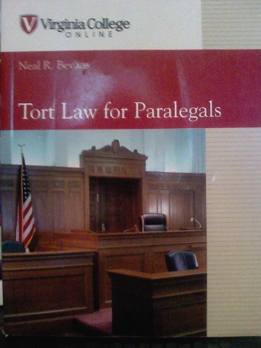 Imagen de archivo de Tort Law for Paralegals - Virginia College Online a la venta por a2zbooks