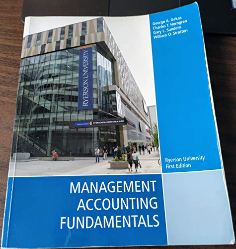 Imagen de archivo de Management Accounting Fundamentals a la venta por Starx Products