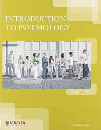 Stock image for Psy 105: Introduction to Psychology (Custom Edition for Strayer University) for sale by BookHolders