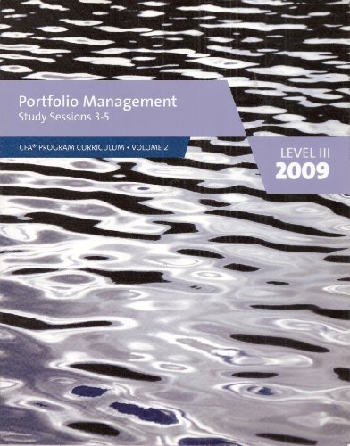9780536537171: Portfolio Management: Study Sessions 3-5 (Level III 2009)