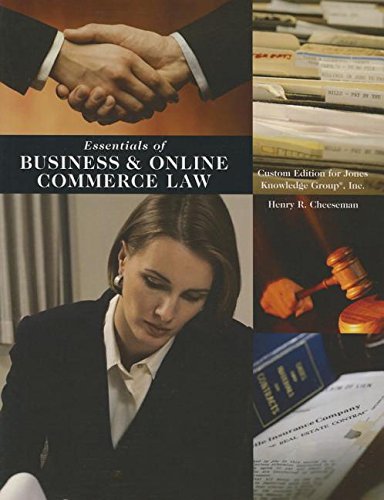 Imagen de archivo de Essentials of Business & Online Commerce Law a la venta por HPB-Red