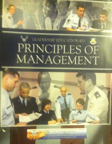 Imagen de archivo de Leadership Education 400 Principles of Management Air Force J.R.O.T.C. V-7401T a la venta por Book Lover's Warehouse