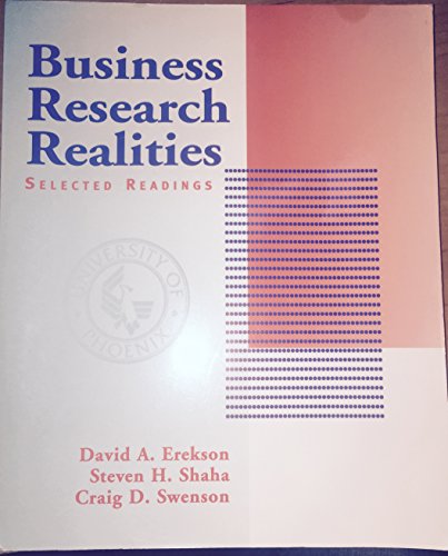 Stock image for Business Research Realities: Selected Readings for sale by -OnTimeBooks-