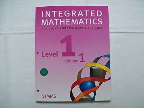 Stock image for Integrated Mathematics: A Modeling Approach Using Technology, Level 1, Vol. 1 for sale by HPB-Red